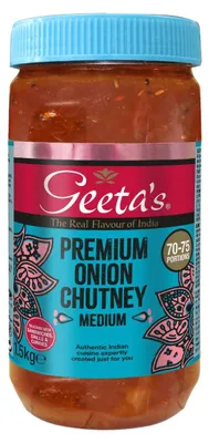Obrázok produktu pre Geeta's Cibuľové chutney 1500g – Pikantné cibuľové chutney ako dip a príloha