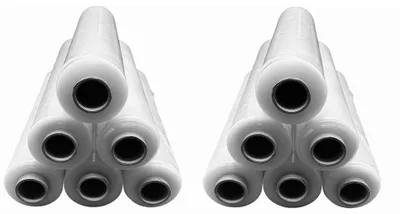 Productafbeelding van Transparante stretchfolie, 500 mm x 300 m, 23 my, ongeveer 3,45 kg, verpakkingsfolie, 12 stuks