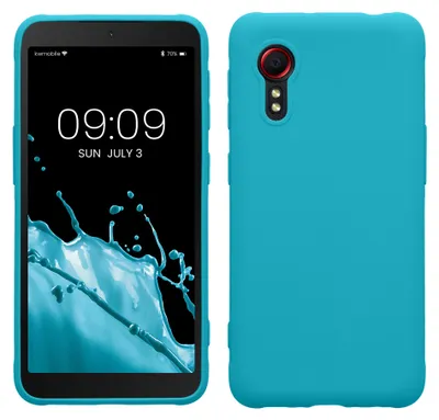 Produktbild von kwmobile Handyhülle für Samsung Galaxy Xcover 5 Hülle - TPU Case - Kabelloses Laden - Schutzhülle Cover in Cool Glacier