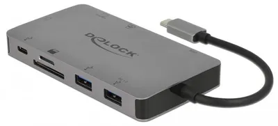 Produktbild von USB Type-C" Dockingstation 4K - HDMI / VGA / USB 3.1 / SD / LAN / PD 3.0 Delock