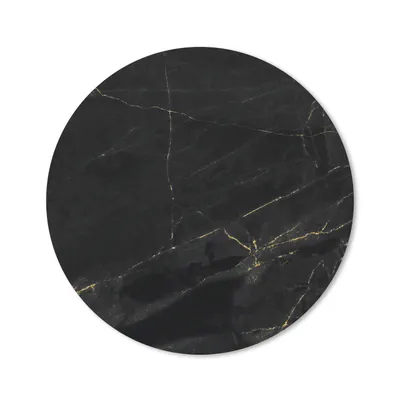 Produktbild von MuchoWow® Mauspad Mousepad Marmor - Schwarz - Gold - Chic - Marmoroptik - Design 20x20 cm - Mousepads - Maus Mat - Pad - Mausunterlage - Schreibtischmatte