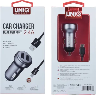 Image de UNIQ Accessory Chargeur de voiture pour Micro USB - Gris