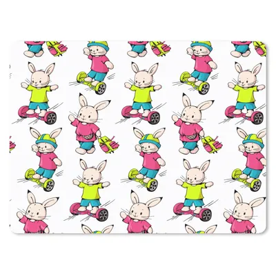 Produktbild von MuchoWow® Mauspad Mousepad Schule - Kaninchen - Tiere - Kinder - Muster 23x19 cm - Mousepads - Maus Mat - Pad - Mausunterlage - Schreibtischunterlage - Mauspad