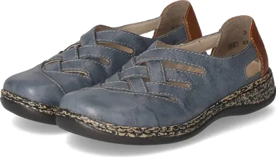 Produktbild von Rieker Damen Slipper Blau GlattlederGröße:38