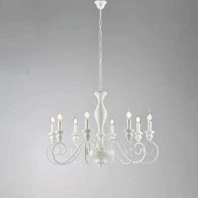 Zdjęcie produktu dla Żyrandol Shabby Chic Cascina biały 8 świateł E14