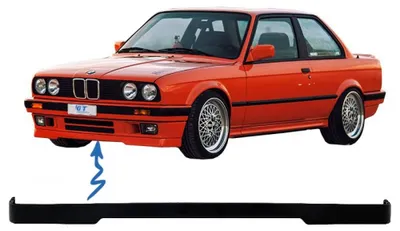 Image de Lèvre de spoiler avant pour BMW Série 3 E30 Berline, Cabriolet et Touring, 1982-1994.