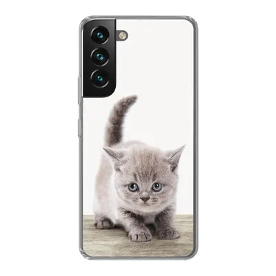 Produktbild von MuchoWow® Handyhülle Schutzhülle Hülle für Samsung Galaxy S22 Kätzchen - Katze - Haustiere - Jungen - Kinder - Mädchen Silikon Softcase Handy Hülle - Mobiltelefonhülle
