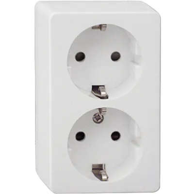 Produktbild von REV 2fach Komplett Steckdose Weiß 0510071777 (0510071777)