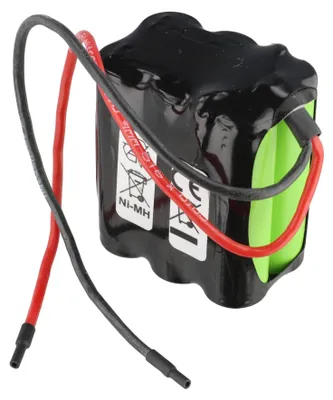 Produktbild von Notleuchtenakku NiMH 7,2V 2000mAh F2x3 Mignon AA mit 200mm Kabel einseitig