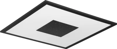 Image de Eglo 900559 MARMORATA LED plafonnier 19W, 9W 445x445mm noir blanc blanc chaud