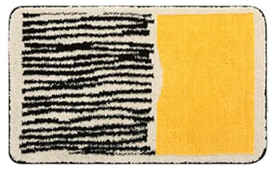 Image de Tapis de bain antidérapant et doux - 40 x 60 cm - Jaune