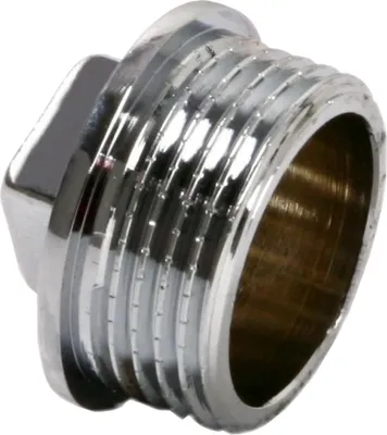 Produktbild von Verchromter Messingstopfen 1/2" MZ mit Rand