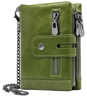 Image de Portefeuille pour femmes en cuir, avec protection RFID et plusieurs compartiments