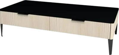 Produktbild von Devo Unterschrank mit 2 Schubladen Lotos BxHxT 120 x 31 x 53 cm structure avola cremeweiß/schwarz