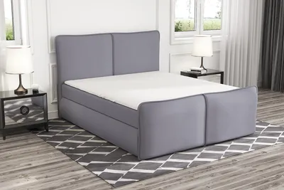 Produktbild von Boxspringbett KEDO 180x200 mit 2 Bettkästen, Bonell-Matratze und Topper. Möbel vom Hersteller- Handarbeit! Bett Komplett-Set mit Matratze, Bettkasten & Kopfteil. Modern und robust.