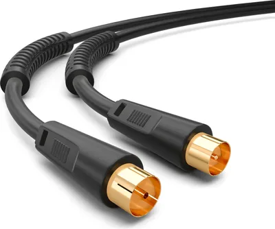 Produktbild von hb-digital 20m SAT Antennenkabel HDTV 100dB 2 Fach geschirmt IEC-Stecker IEC-Buchse vergoldet 2 x Ferritkern schwarz