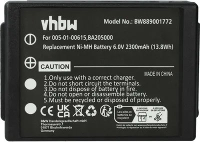 Produktbild von vhbw Akku kompatibel mit HBC Radiomatic Eco Industrie-Funkfernsteuerung Fernbedienung (2300 mAh, 6 V, NiMH) - Schwarz
