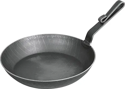 Produktbild von turk TURK Servierpfanne schmiedeeisern ?24cm mit gebogenem Stiel und hohem Rand 4cm schwarz