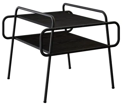 Zdjęcie produktu dla Stolik kawowy Czarny dąb 60 x 60 x 51 cm Drewno inżynieryjne