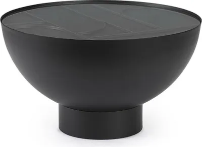 Produktbild von Couchtisch Archie 70 x 70 x 40 cm Stahl Glas Schwarz