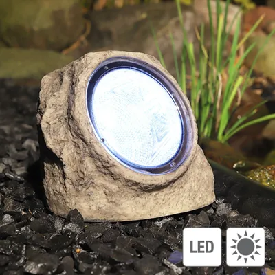 Produktbild von Solar-Stein Gartenbeleuchtung m. 3 LED
