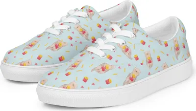 Produktbild von Mr. & Mrs. Panda Turnschuhe Damen Otter Pommes Größe 36 1/2 - Türkis - Geschenk, Muster, Damenschuhe, Freizeitschuhe, Halbschuhe, Freizeitschuh, Sneaker, Sportschuhe