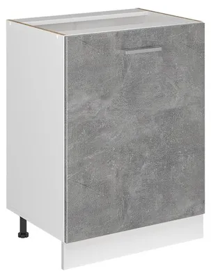 Imagen del producto de Mueble bajo de cocina Vicco R-Line Hormigón/Blanco 60 cm con 1 puerta sin encimera, Model 72090