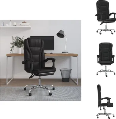 Produktbild von vidaXL Bürostuhl mit Liegefunktion Schwarz Kunstleder -  Bürostühle