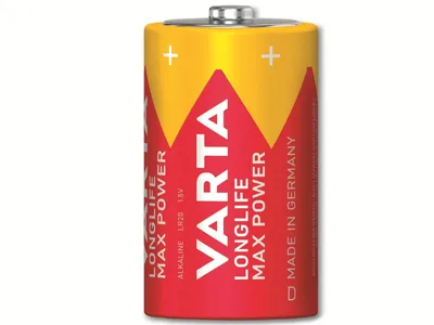 Produktbild von Varta MAX TECH 2x Alkaline D, Einwegbatterie, D, Alkali, 1,5 V, 2 Stück(e), Gold, Rot