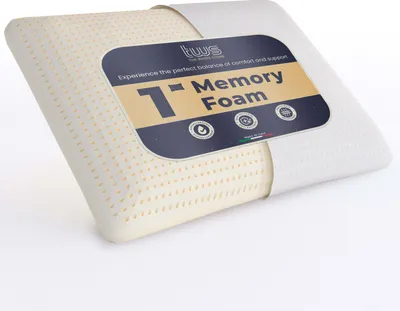 Obrázek produktu pro The White Stone Polštář z Memory pěny 40 x 70 cm | Výška 11 cm | Hypoalergenní, ergonomický a prodyšný krční polštář | Funkce protišoková a chladicí
