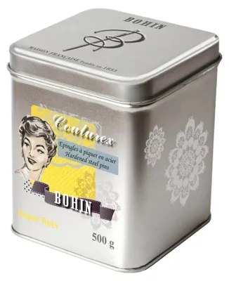 Produktbild von Schachtel mit 500 Gramm Bohin extrafeinen Stecknadeln