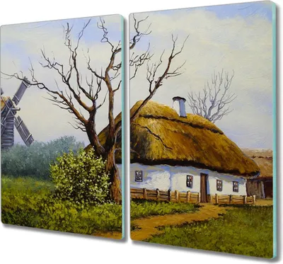 Produktbild von Coloray Hackbrett Küchenbrett Kochplattenabdeckung Schneidebrett Herdabdeckplatte 2x30x52 cm - Die Dorfhütte Mühle