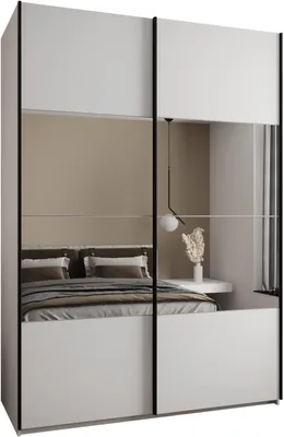 Produktbild von MEBLE KRYSPOL LUX 4 Schrank - 245,5x170x64cm - Weiß, Weiß, Schwarz