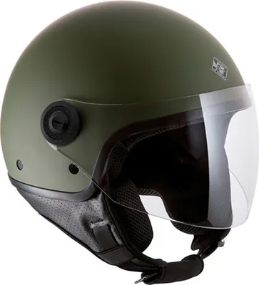 Zdjęcie produktu dla TUCANO URBANO EL'JETTIN 6.0 kask demi-jet zielony matowy z certyfikatem lotniczym ECE 22.06 rozmiar M