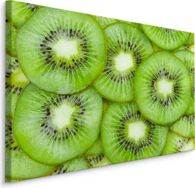 Produktbild von Fabelhafte Canvas LEINWAND BILDER 30x20 cm XXL Kunstdruck Obst Kiwis Exotisch Frisch
