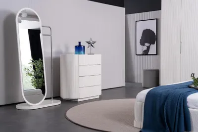 Produktbild von Kommode mit Spiegel Schubladenschrank Ganzkörperspiegel Schlafzimmer