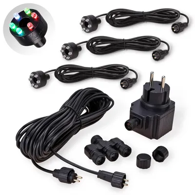 Produktbild von CLGarden Beleuchtungs Set für Springbrunnen mit 3 LED Ringen IP44 (Beleuchtungs Set Multicolor)