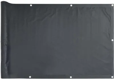 Produktbild von Balkonrollo - 120x500 cm - Oxford Stoff - Anthrazit - Wetterfest - Hochschutzrollo - inkl. 24m Seil