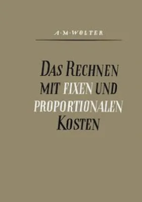 Immagine prodotto di Das Rechnen mit Fixen und Proportionalen Kosten