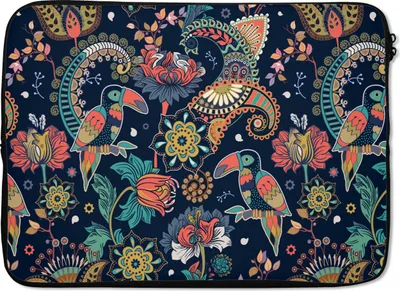 Produktbild von MuchoWow® Laptop Hülle 13 Zoll Tukan - Vogel - Regenbogen - Dschungel - Muster Laptoptasche - Laptophülle - Sleeve - Rundumschutz