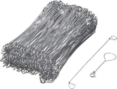 Image de Boucles en fil métallique 16 cm acier galvanisé - 200 pièces