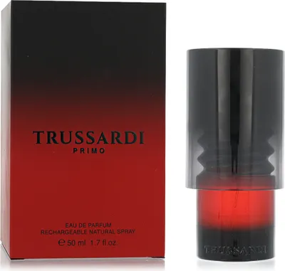 Zdjęcie produktu dla Trussardi Primo, Mężczyźni, 50 ml, Spray, ALCOHOL DENAT., PARFUM (FRAGRANCE), AQUA (WATER), LINALOOL, COUMARIN, LIMONENE, BUTYL..., 83 mm, 37,5 mm