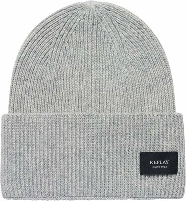 Produktbild von REPLAY Mütze Beanie Gray Melange hellgrau