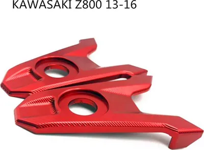 Produktbild von Motorradzubehör Hinterachsspindelkettenverstellerblöcke für Kawasaki Z800 2013 2014 2015 2016 rot