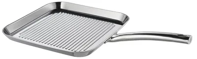 Grillpfanne 28 cm, Edelstahl, 3-lagig, induktionsgeeignet