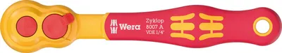 Produktbild von Wera 8007 A VDE Zyklop Knarre, isoliert, mit Umschalthebel, mit 1/4"-Antrieb