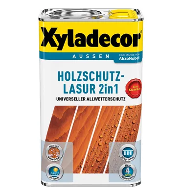 Produktbild von Xyladecor Holzschutz-Lasur 2 in 1, Fertig gemischt, 12 m²/L, 0,75 l