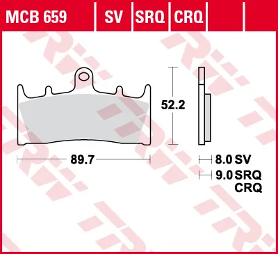 Obrázok produktu pre TRW Brzdová podložka Trw Carbon Mcb 659 Crq