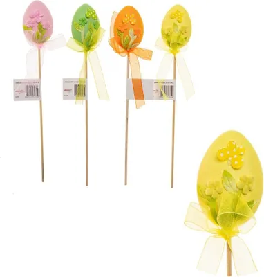 Zdjęcie produktu dla Pisanki dekoracyjne na piku 25 cm mix wzorów