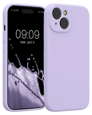 Produktbild von kwmobile Silikon Case für Apple iPhone 15 Hülle - Soft gummierte Handyhülle, Schutzhülle Cover in Lavendel